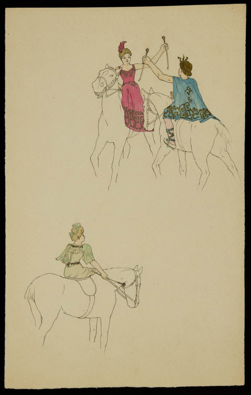 partie d'un ensemble de dessins Ecuyères 1968.102.4022 Photo Mucem