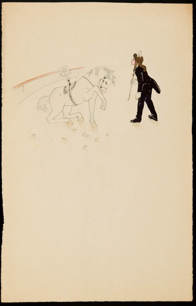 partie d'un ensemble de dessins Ecuyère et son cheval 1968.102.4027 Photo Mucem