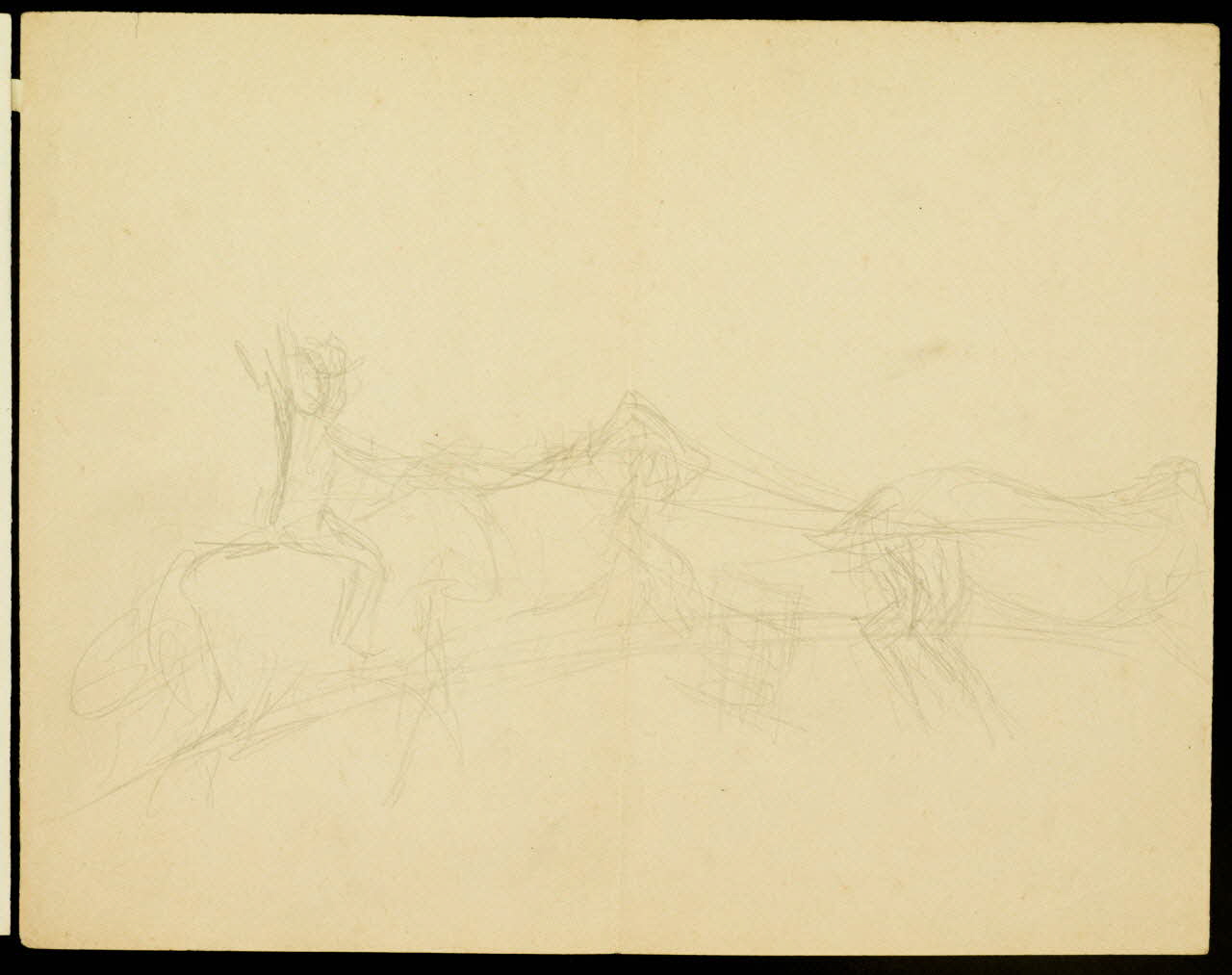 partie d'un ensemble de dessins Cavalier 1968.102.4035.2 Photo Mucem