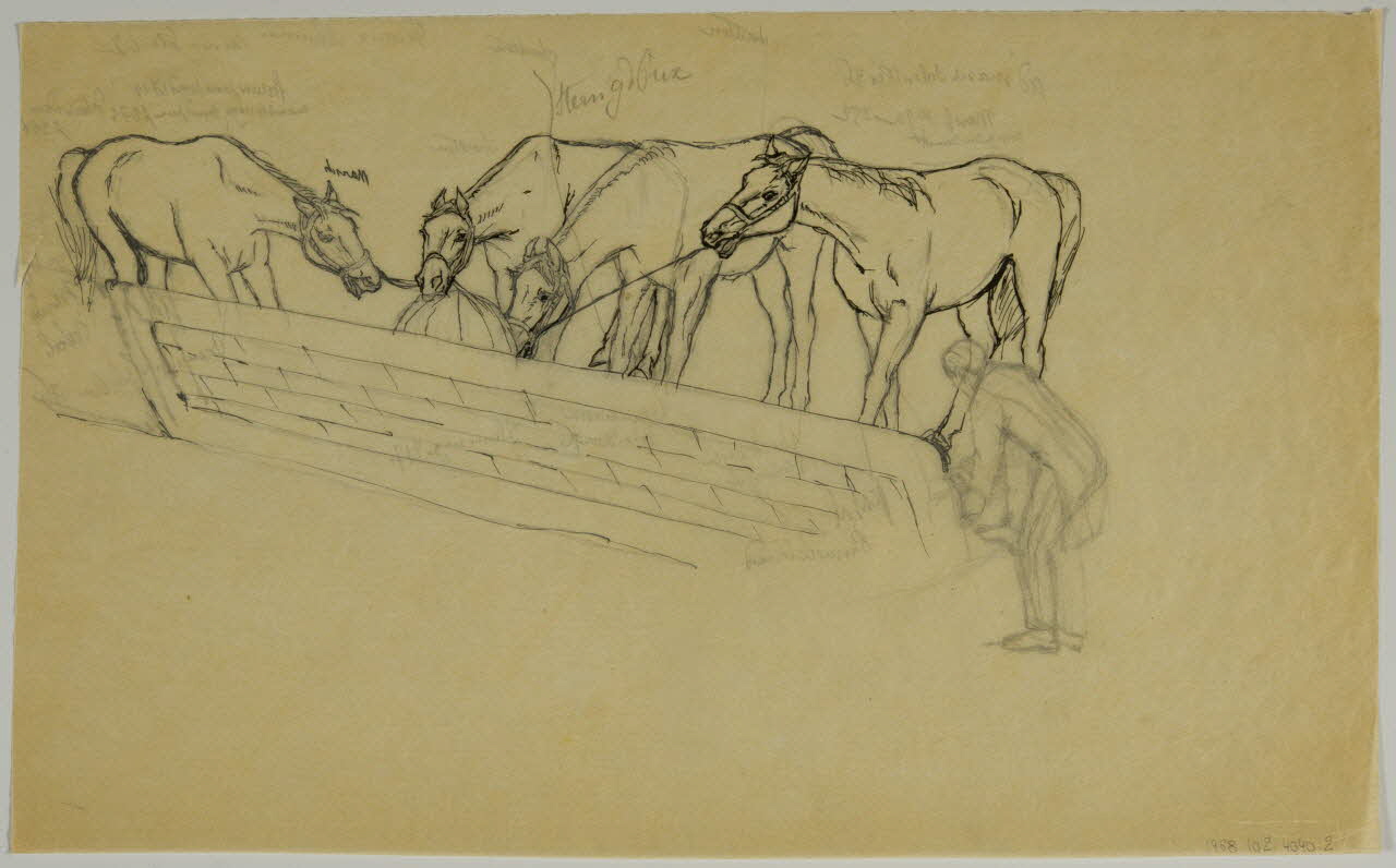 partie d'un ensemble de dessins Chevaux Schuman 1968.102.4040.2 Photo Mucem
