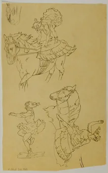 partie d'un ensemble de dessins Numéro équestre 1968.102.4041.4 Photo Mucem