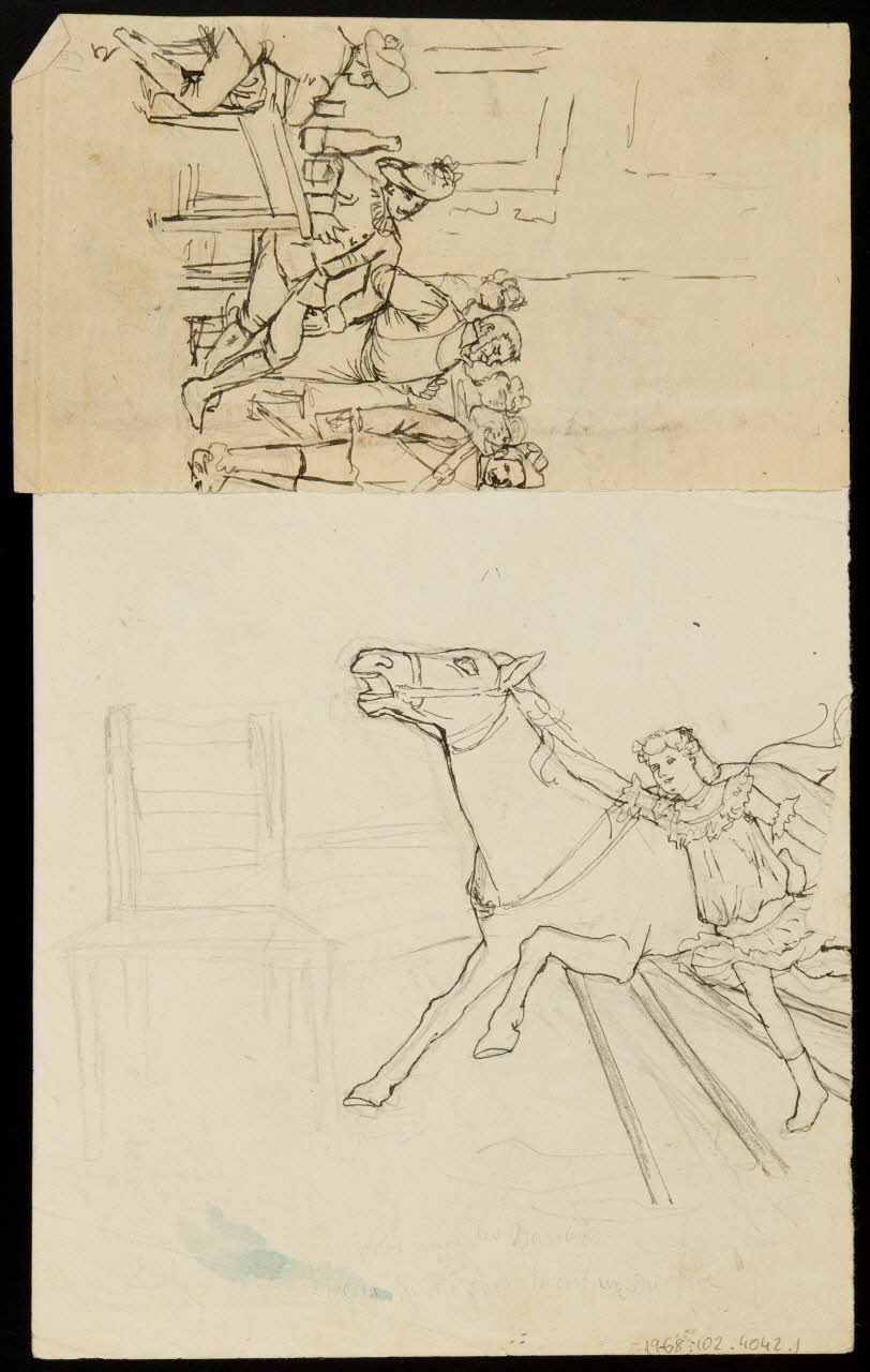 partie d'un ensemble de dessins Numéro équestre 1968.102.4042.1 Photo Mucem
