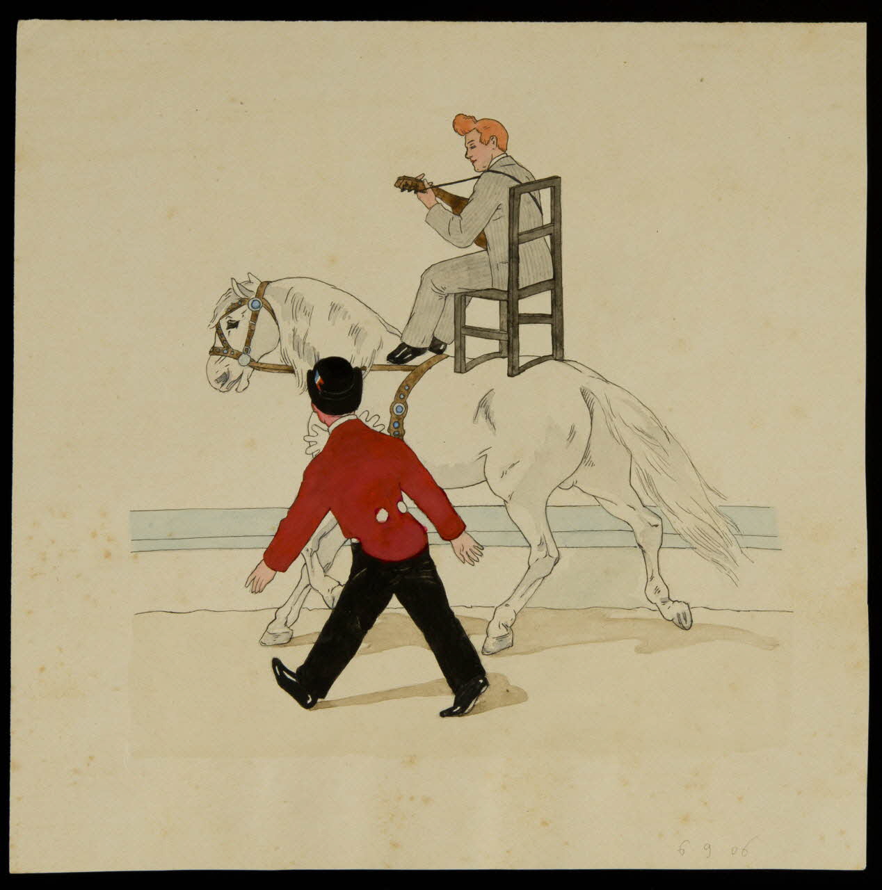 partie d'un ensemble de dessins Numéro équestre 1968.102.4042.2 Photo Mucem