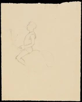 partie d'un ensemble de dessins Homme à cheval 1968.102.4049 Photo Mucem