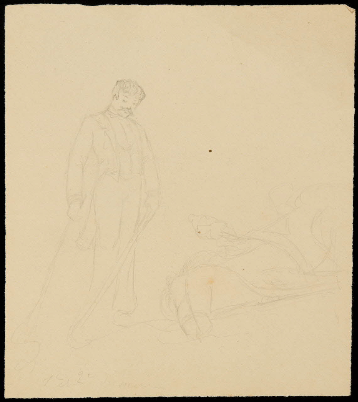 partie d'un ensemble de dessins Ecuyer et son cheval 1968.102.4050 Photo Mucem