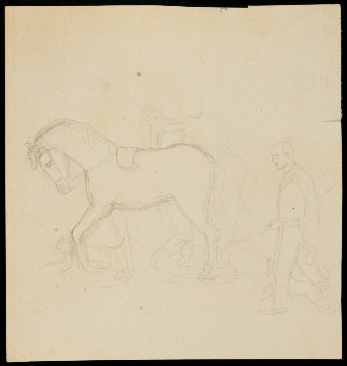 partie d'un ensemble de dessins Ecuyer et son cheval 1968.102.4051 Photo Mucem