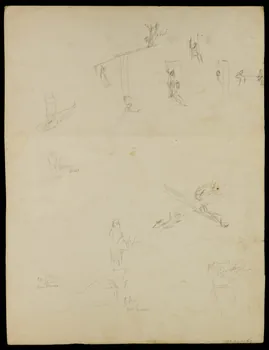 partie d'un ensemble de dessins Esquisses 1968.102.4052 Photo Mucem