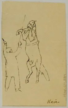 partie d'un ensemble de dessins Knie 1968.102.4054 Photo Mucem