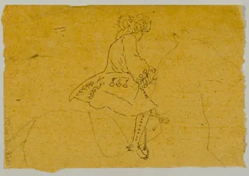 partie d'un ensemble de dessins Homme à cheval 1968.102.4059 Photo Mucem