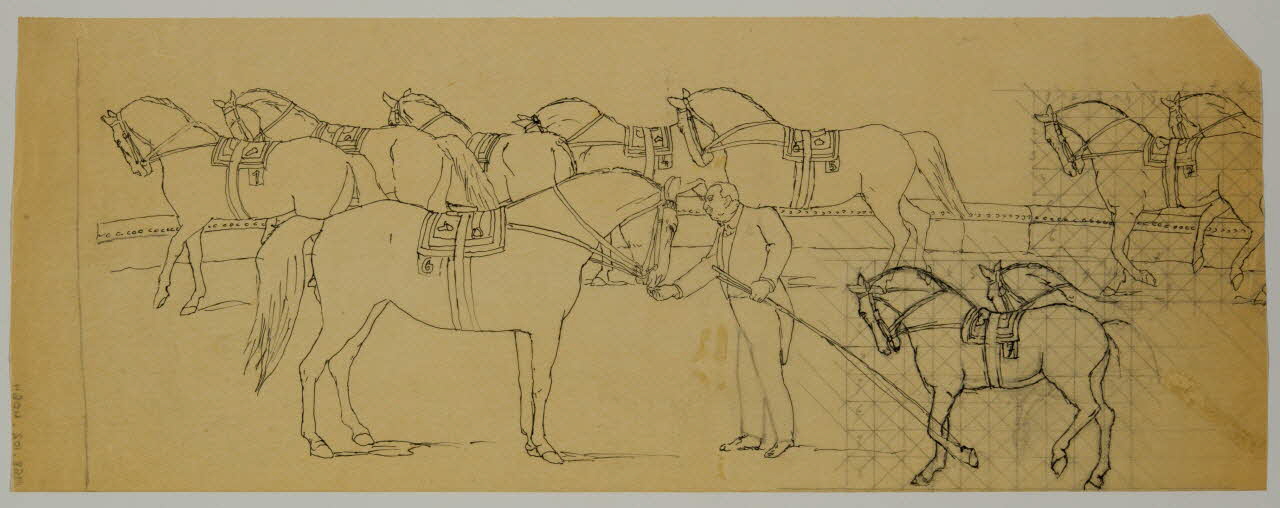 partie d'un ensemble de dessins Numéro équestre 1968.102.4064 Photo Mucem
