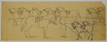 partie d'un ensemble de dessins Numéro équestre 1968.102.4064 Photo Mucem