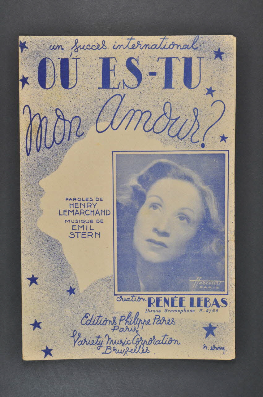 Emil Stern ; Henry-Lemarchand ; Renée Lebas ; Philippe Parès chanson petit format Île-de-France, France 1945 1965.159.44 Photo Mucem