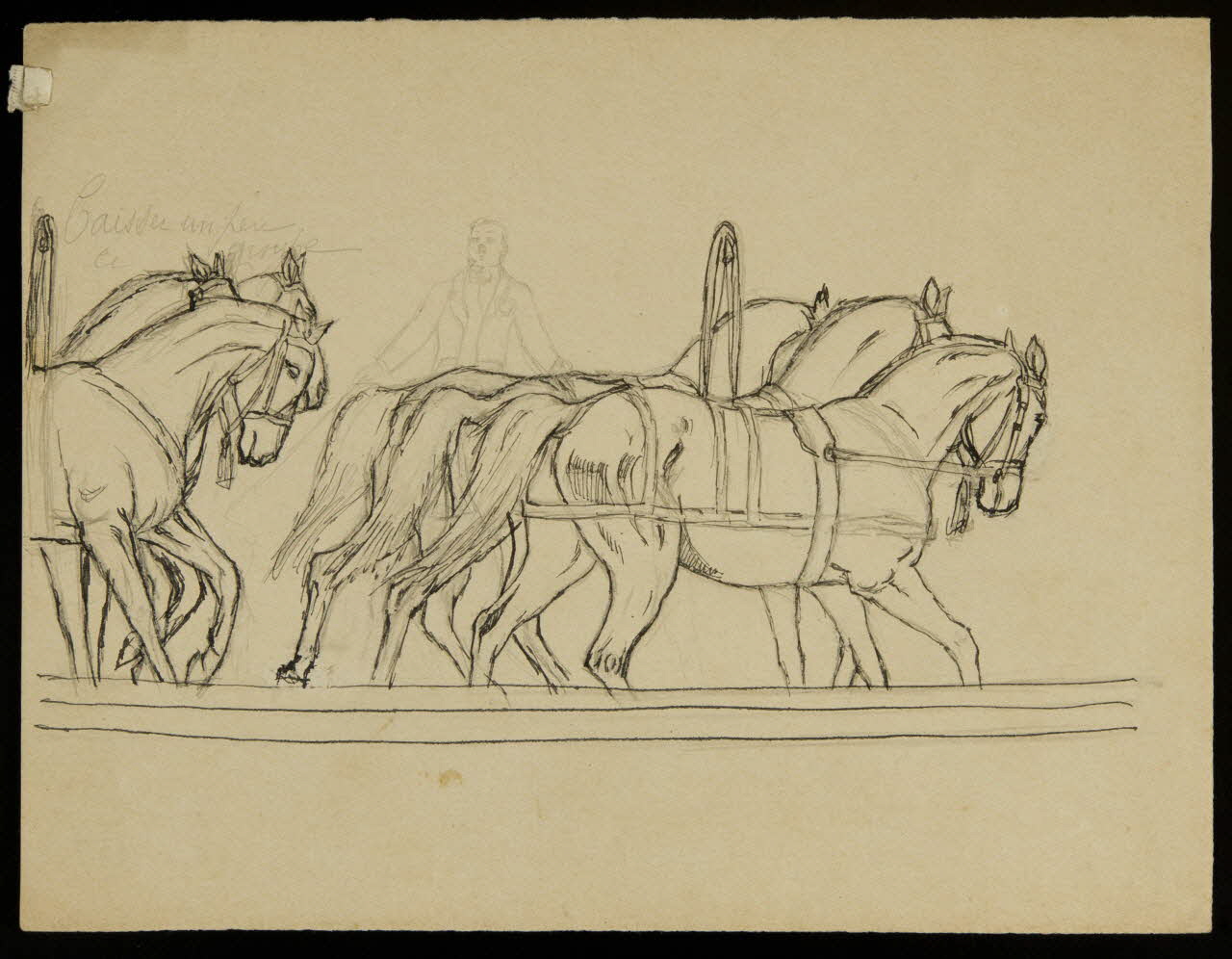 partie d'un ensemble de dessins Parade de chevaux 1968.102.4086 Photo Mucem