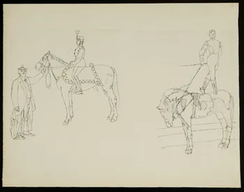 partie d'un ensemble de dessins Numéro équestre 1968.102.4088 Photo Mucem