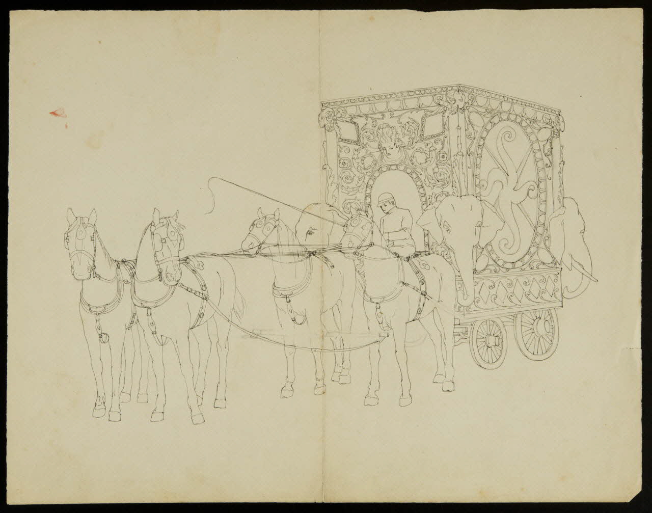 partie d'un ensemble de dessins Parade de cirque 1968.102.4089 Photo Mucem