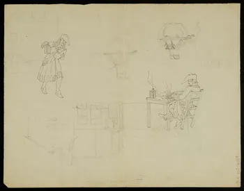 partie d'un ensemble de dessins Parade de cirque 1968.102.4089 Photo Mucem