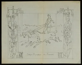 partie d'un ensemble de dessins Cirque Olympique de Franconi 1968.102.4090 Photo Mucem