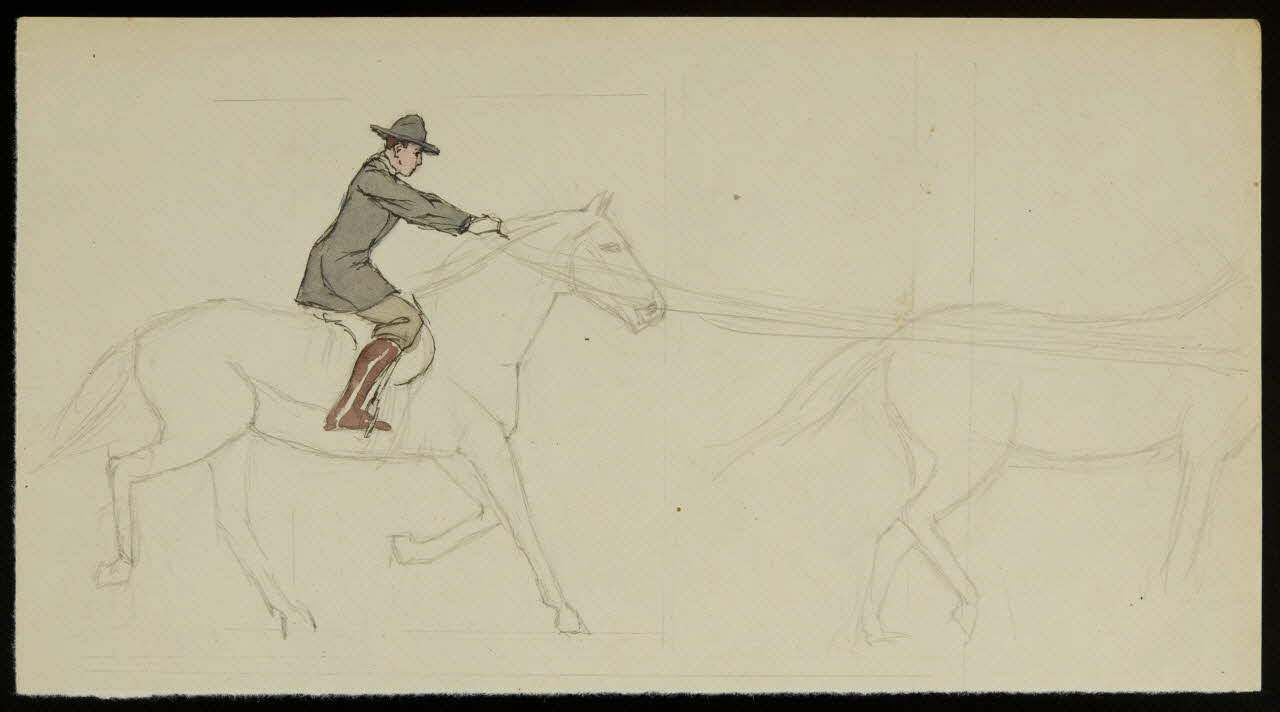 partie d'un ensemble de dessins Numéro équestre 1968.102.4098 Photo Mucem