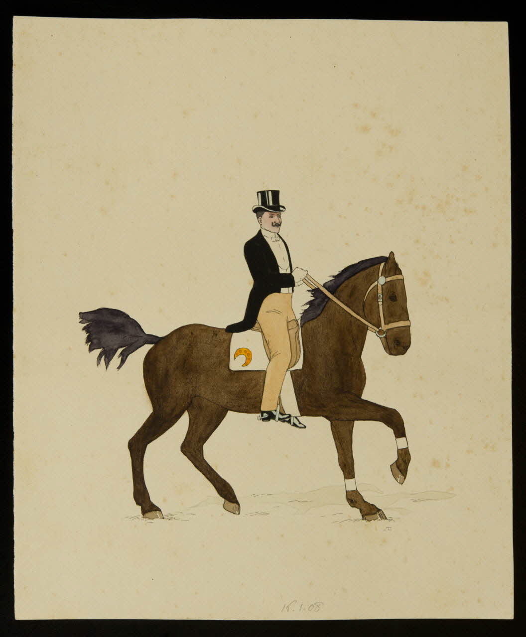 partie d'un ensemble de dessins Ecuyer sur son cheval 1968.102.4102 Photo Mucem