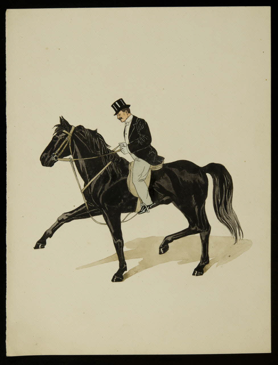 partie d'un ensemble de dessins Ecuyer sur son cheval 1968.102.4103 Photo Mucem