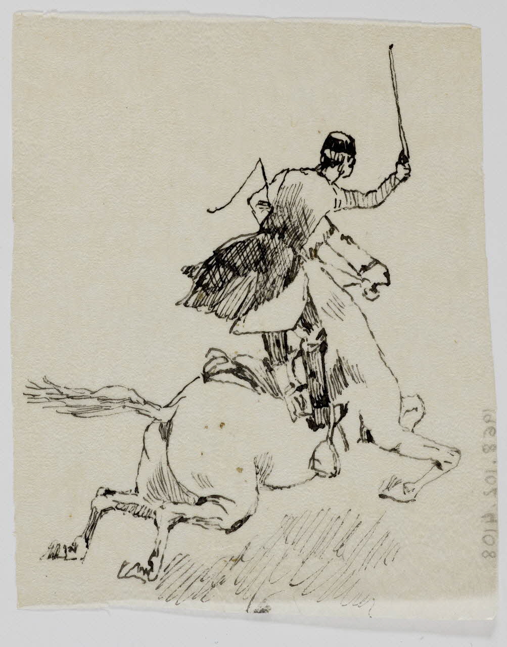 partie d'un ensemble de dessins Cavalier 1968.102.4108 Photo Mucem