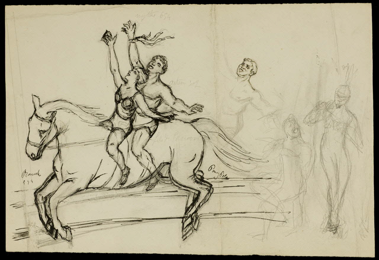 partie d'un ensemble de dessins Artistes de cirque et voltigeurs 1968.102.4115.4 Photo Mucem