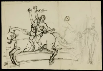 partie d'un ensemble de dessins Artistes de cirque et voltigeurs 1968.102.4115.4 Photo Mucem