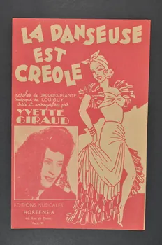 Louiguy ; Jacques Plante ; Yvette Giraud ; Hortensia; chanson petit format Île-de-France, France 1946 1965.159.45  Photo Mucem