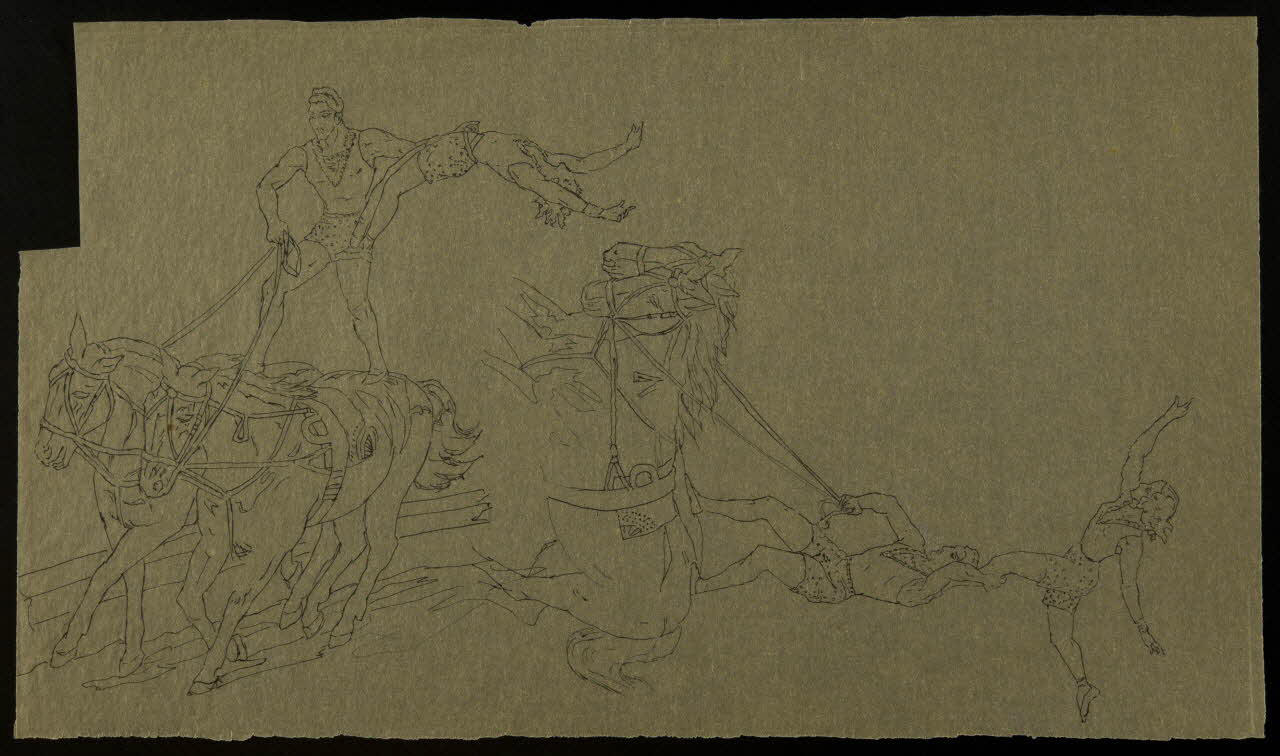 partie d'un ensemble de dessins Numéro de voltige 1968.102.4122 Photo Mucem