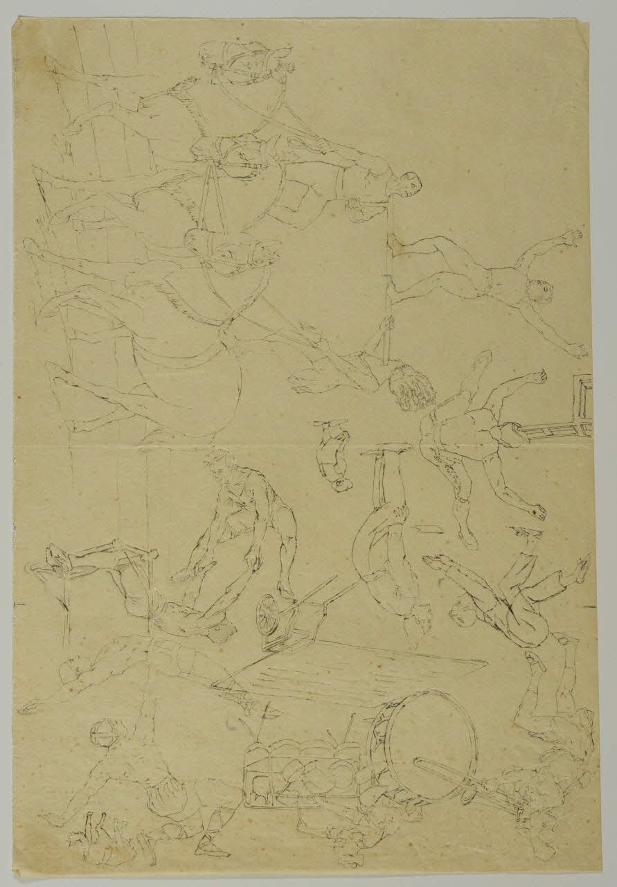 partie d'un ensemble de dessins Divers numéros de cirque 1968.102.4123 Photo Mucem
