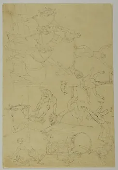 partie d'un ensemble de dessins Divers numéros de cirque 1968.102.4123  Photo Mucem