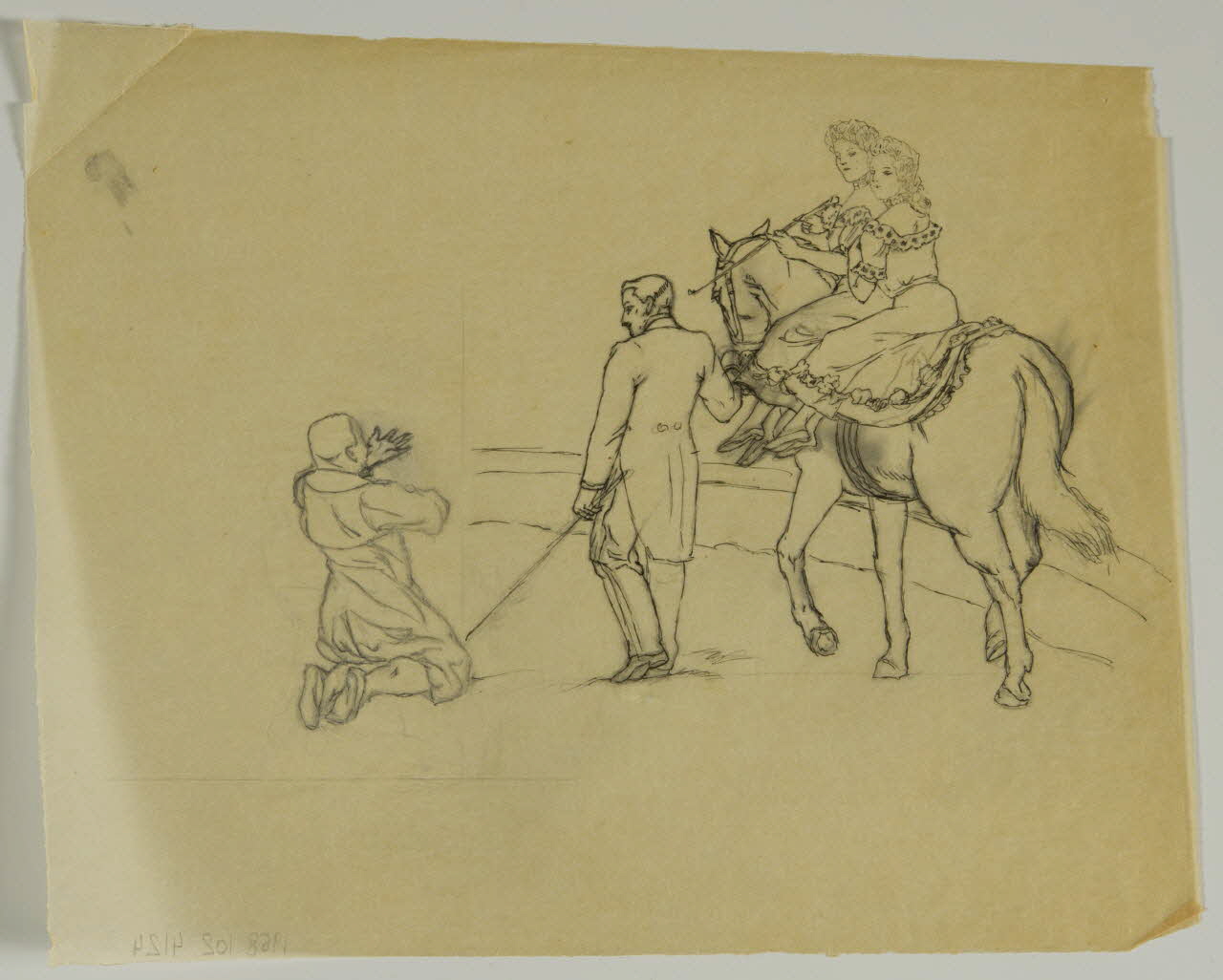 partie d'un ensemble de dessins Numéro équestre 1968.102.4124 Photo Mucem