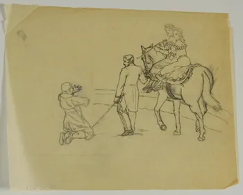 partie d'un ensemble de dessins Numéro équestre 1968.102.4124 Photo Mucem