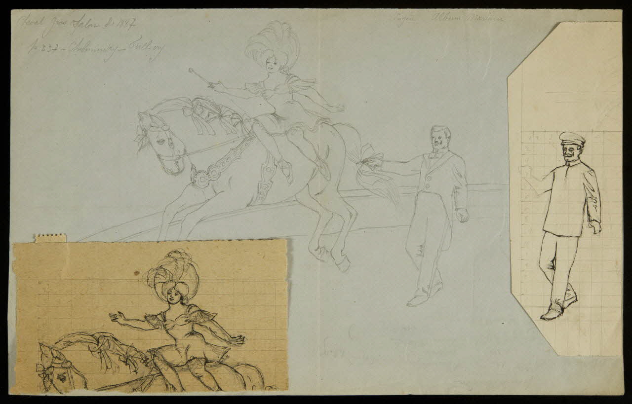 partie d'un ensemble de dessins Numéro de voltige 1968.102.4128 Photo Mucem
