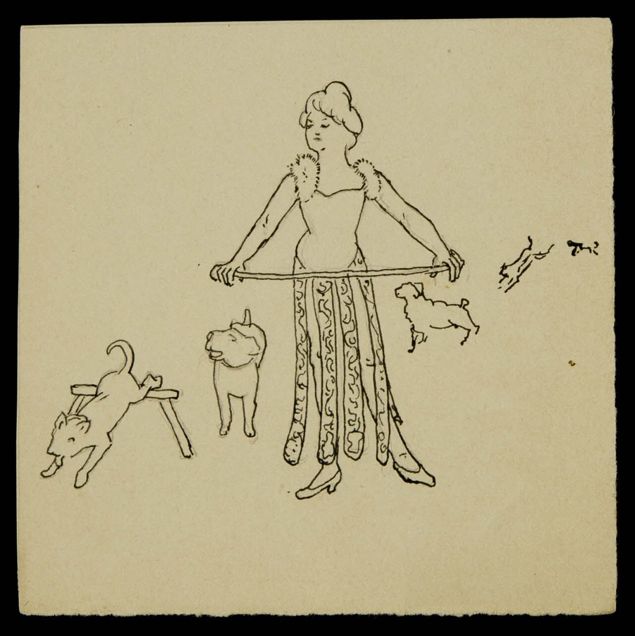 partie d'un ensemble de dessins Numéro de dressage de chiens 1968.102.4171.1 Photo Mucem