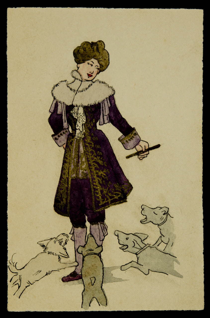 partie d'un ensemble de dessins Dresseur de chiens 1968.102.4172  Photo Mucem