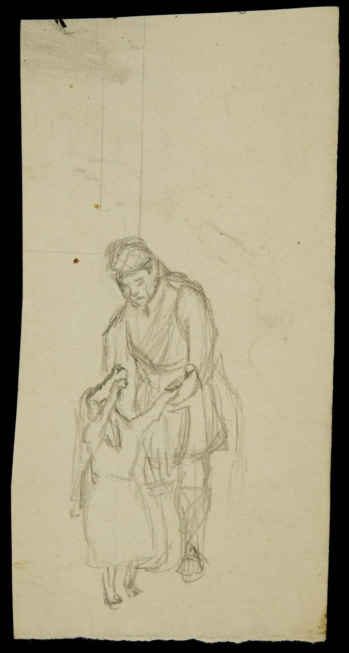 partie d'un ensemble de dessins Dresseur et chien 1968.102.4176 Photo Mucem