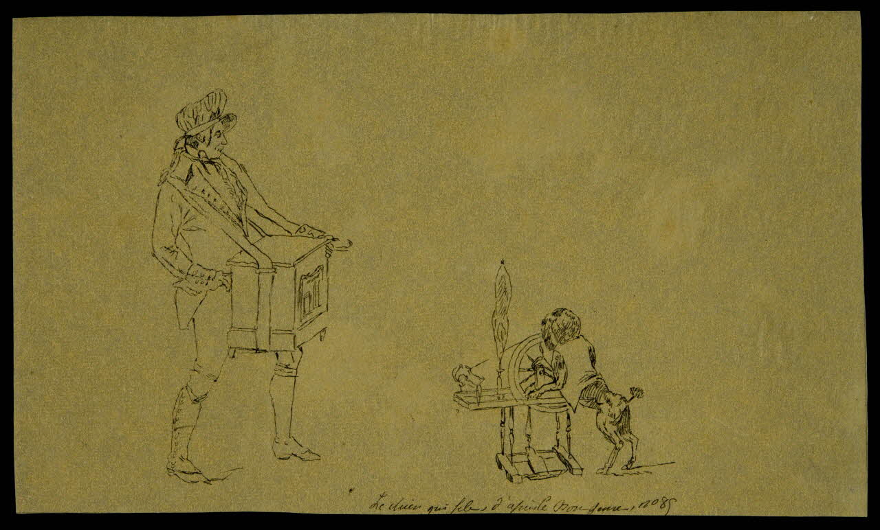 partie d'un ensemble de dessins Le chien qui file 1968.102.4178 Photo Mucem