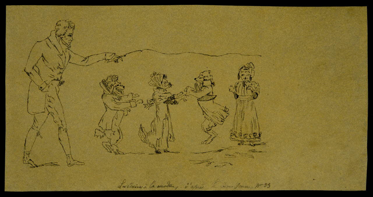 partie d'un ensemble de dessins Les chiens à la mode 1968.102.4179 Photo Mucem