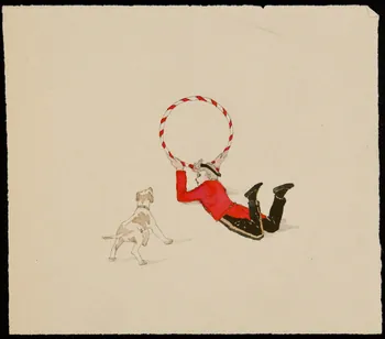 partie d'un ensemble de dessins Numéro de cirque avec un chien 1968.102.4197 Photo Mucem