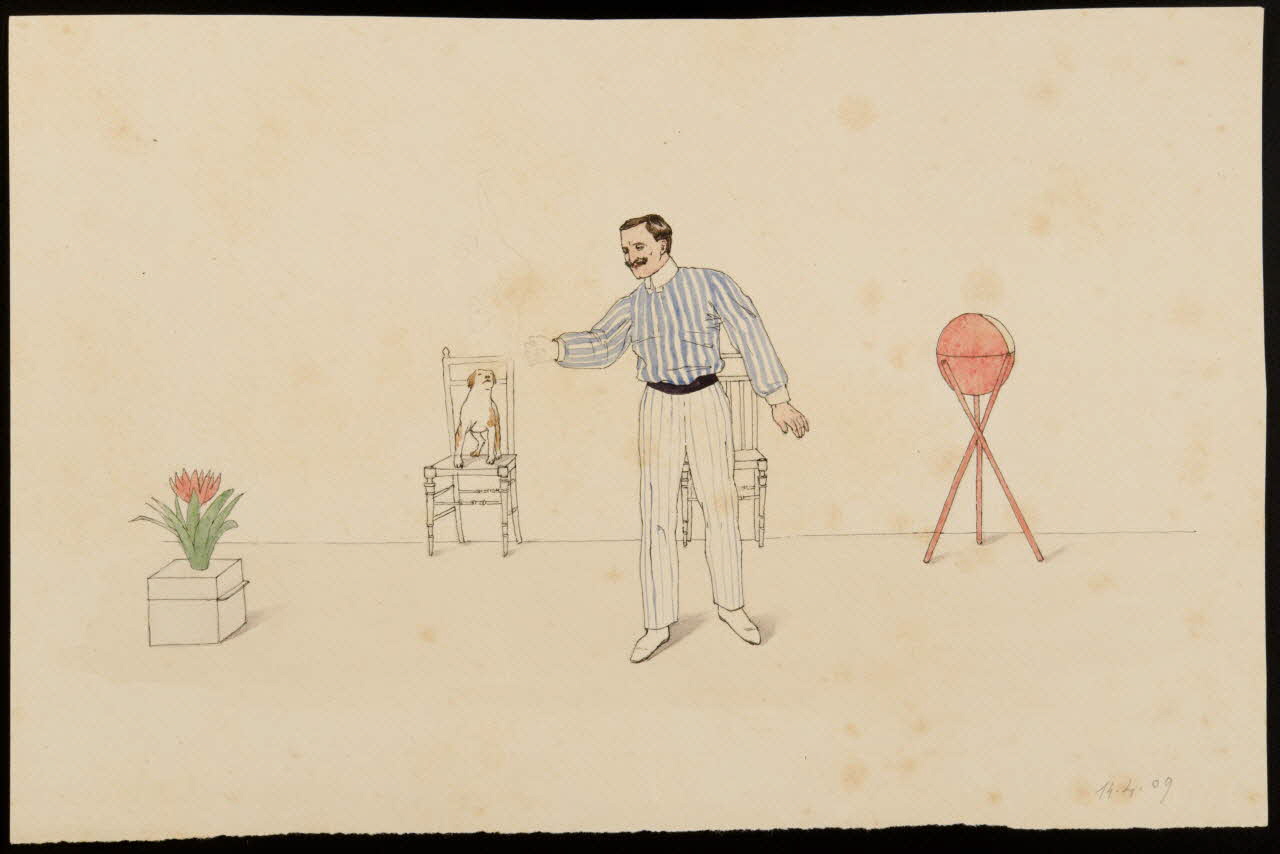 partie d'un ensemble de dessins Numéro de cirque avec un chien 1968.102.4199 Photo Mucem