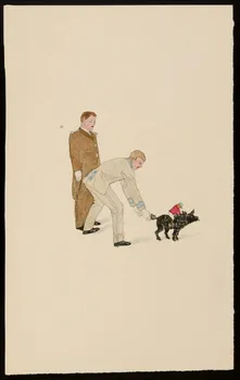 partie d'un ensemble de dessins Dresseurs et cochon 1968.102.4200 Photo Mucem