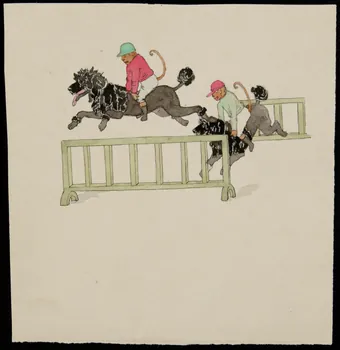 partie d'un ensemble de dessins Chiens sautant des obstacles 1968.102.4201 Photo Mucem