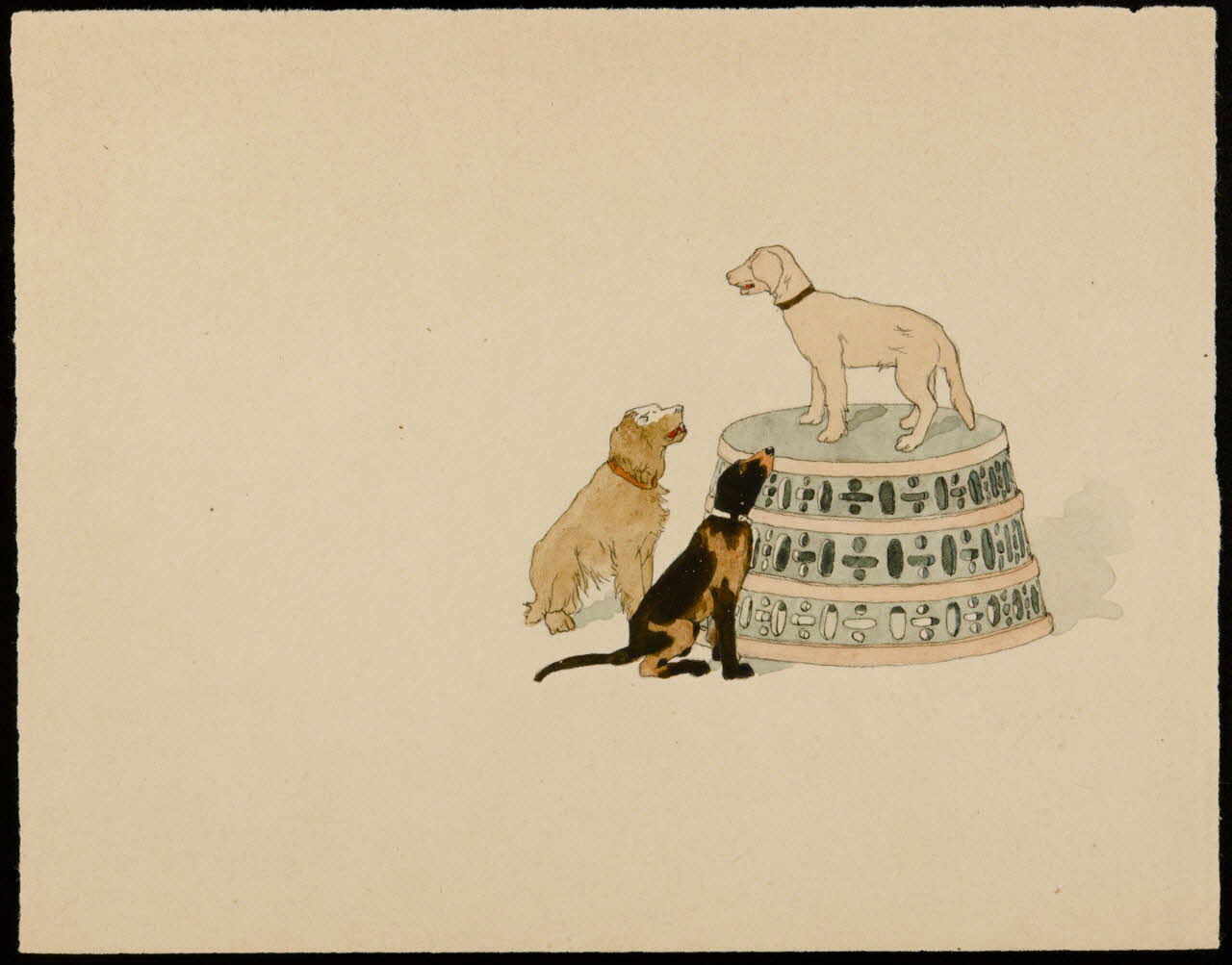 partie d'un ensemble de dessins Numéro de cirque avec des chiens 1968.102.4209 Photo Mucem