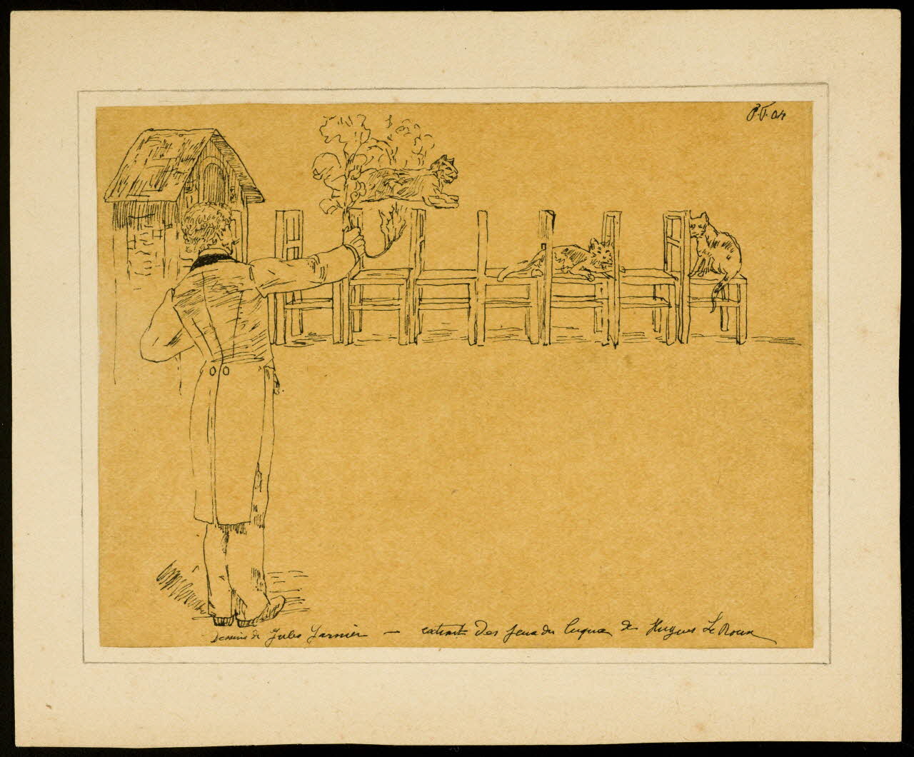 partie d'un ensemble de dessins Dresseur de chats 1968.102.4212 Photo Mucem