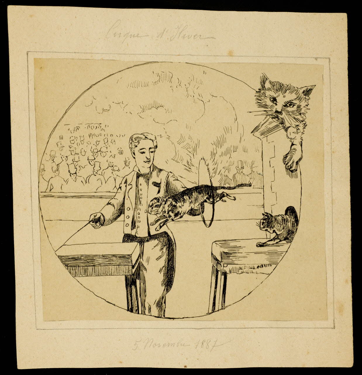 partie d'un ensemble de dessins Cirque d'Hiver  5 novembre 1887 1968.102.4213 Photo Mucem