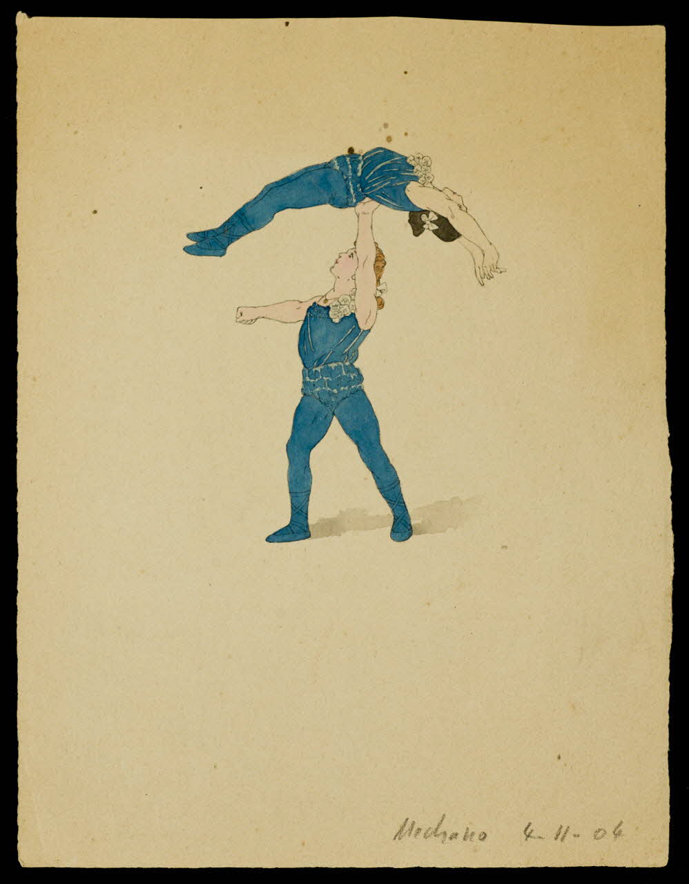 partie d'un ensemble de dessins Numéro d'acrobates 1968.102.422.2 Photo Mucem