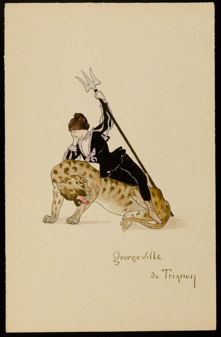 partie d'un ensemble de dessins Georgeville  de Trianon 1968.102.4220.1 Photo Mucem
