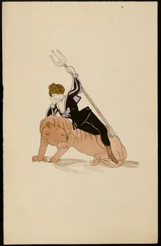 partie d'un ensemble de dessins Femme allongée sur le dos d'un fauve 1968.102.4220.2 Photo Mucem
