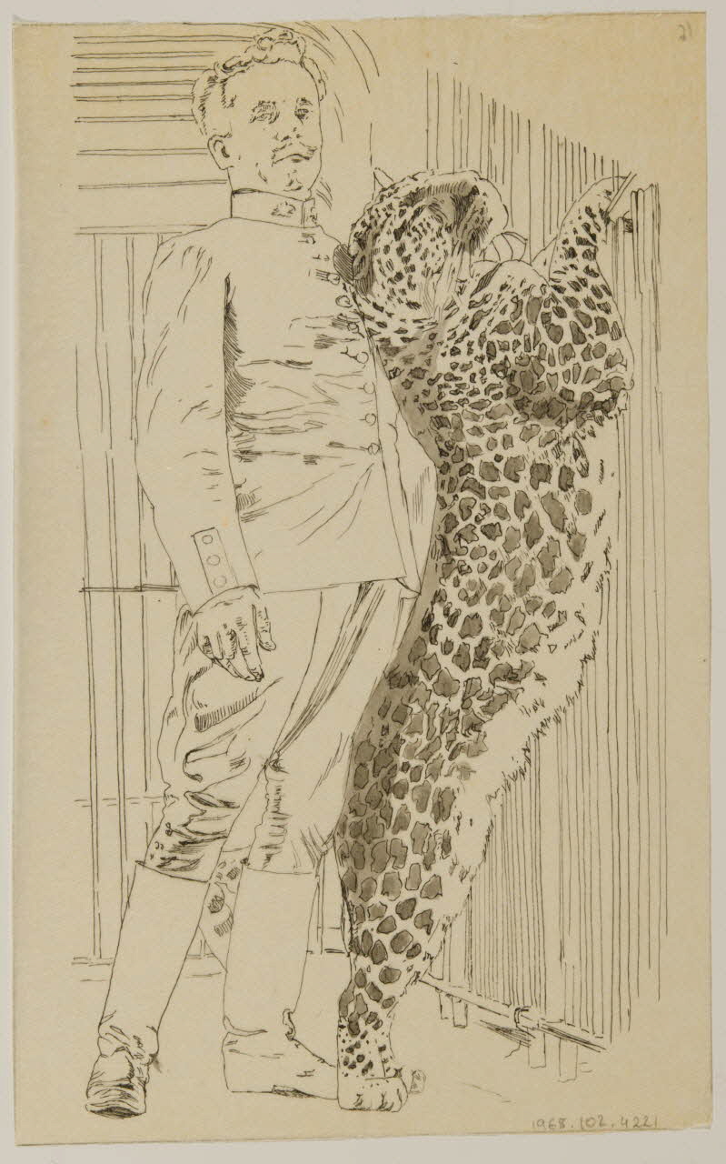 partie d'un ensemble de dessins Dresseur et fauve 1968.102.4221 Photo Mucem